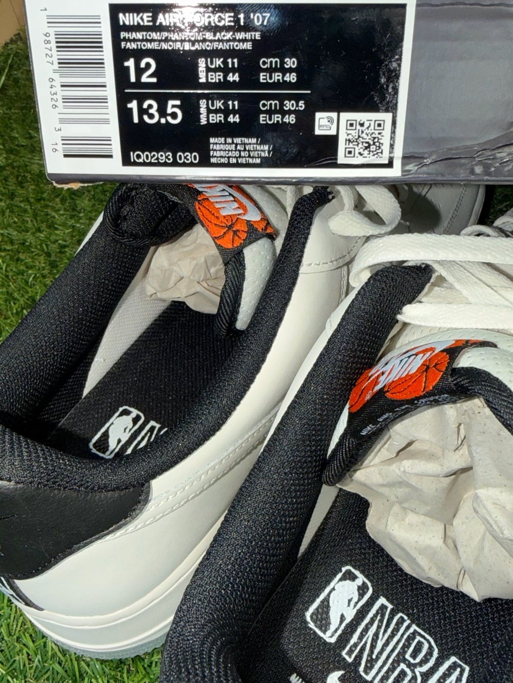 Size 12 M - Nike Air Force 1 '07 Low Phantom NBA Collab - New - Damaged Box - - Picture 7 of 7